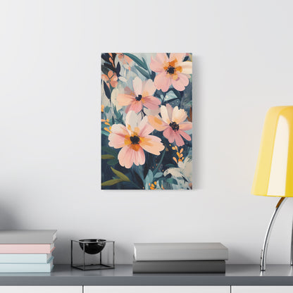 Floral Canvas Art Print, Matte Stretched Wall Decor