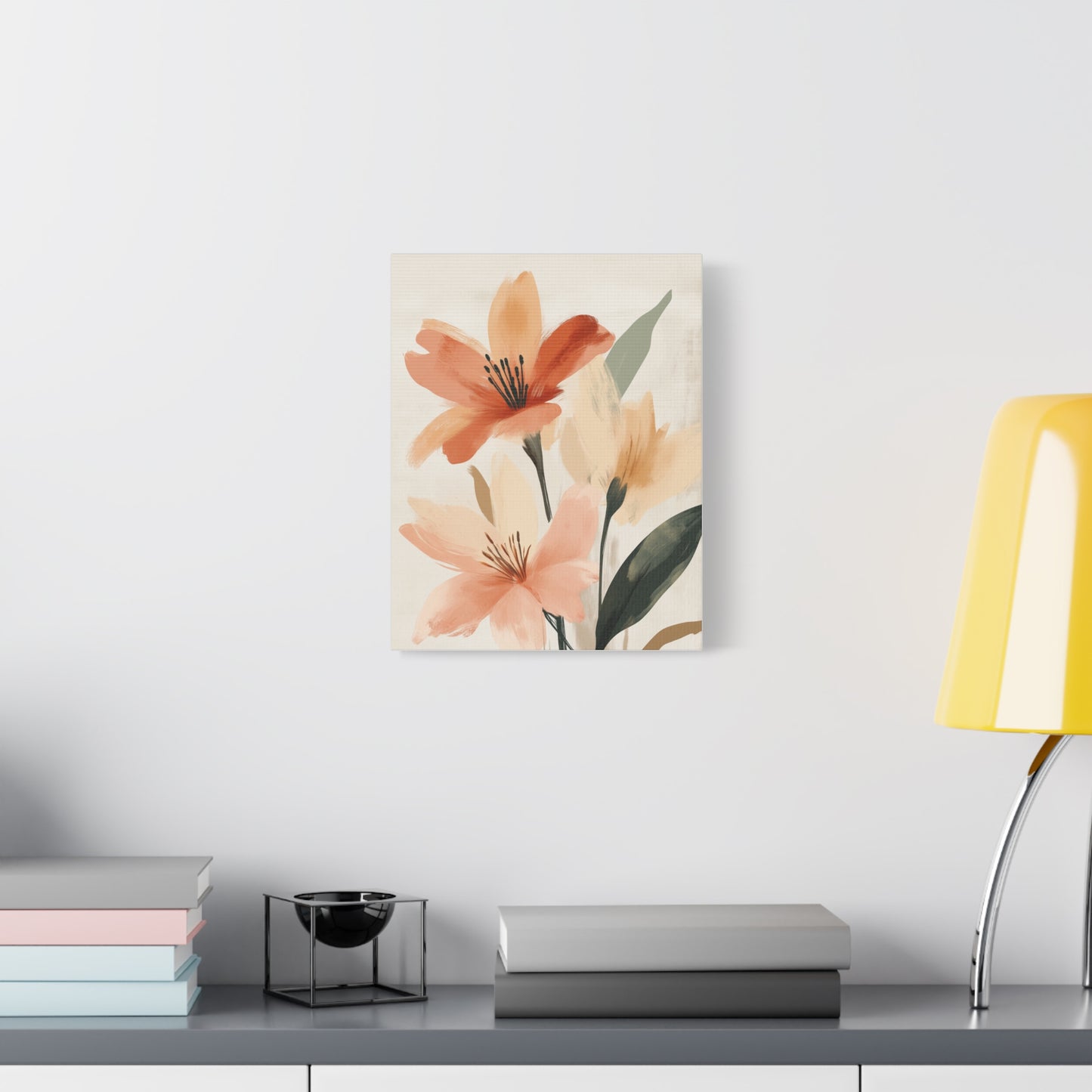 Terracotta Blooms — Modern Floral Wall Art