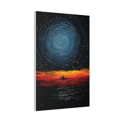 Sailing Through the Stars” — Abstract Night Sky Art