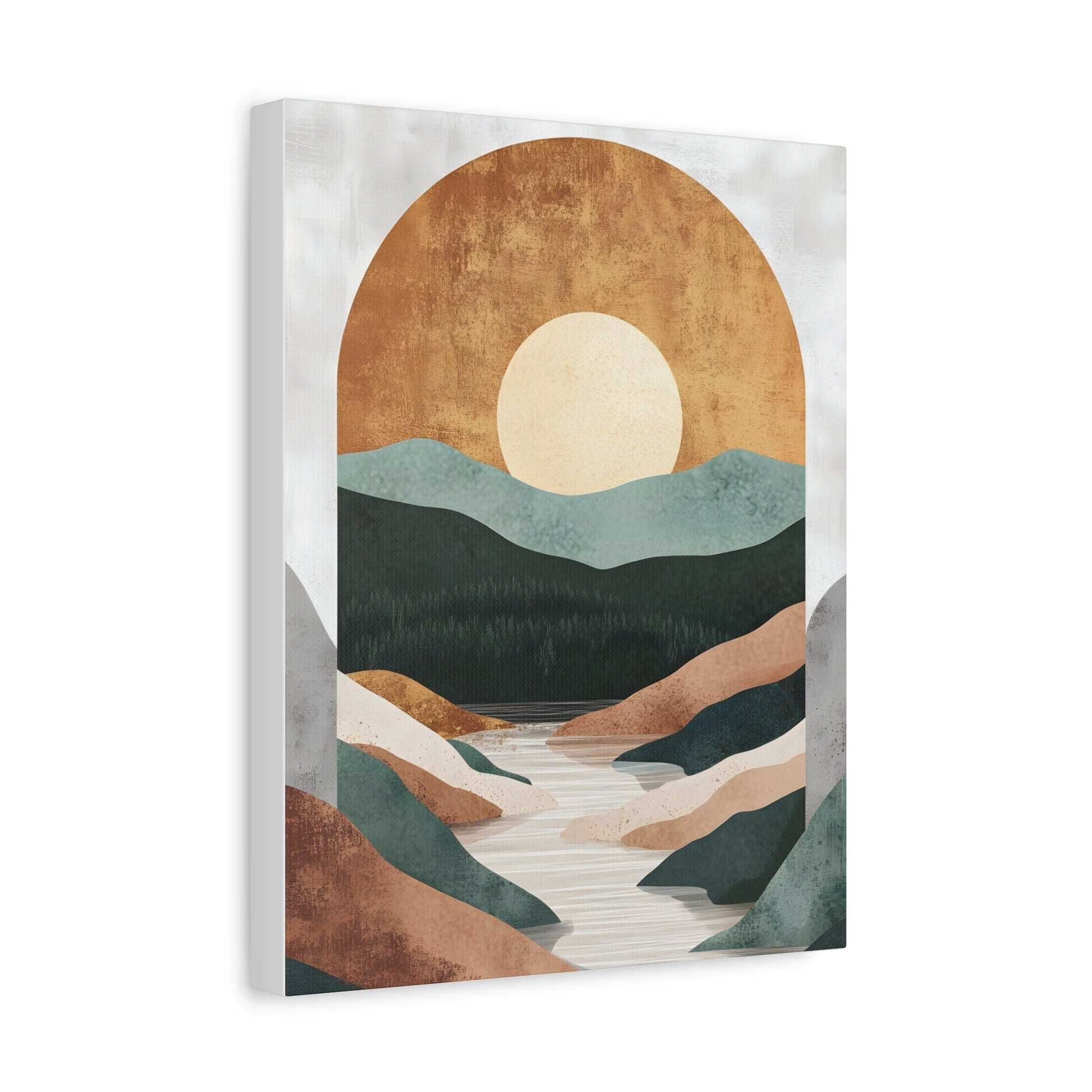 Modern Mountain Sunset Poster