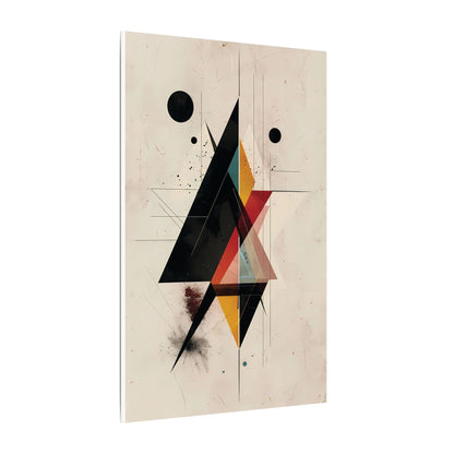 Deconstructed Geometry Canvas Art: Abstract Tension in Black and Gold
