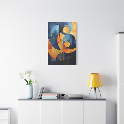 Abstract Geometric Canvas Art, Modern Wall Decor,