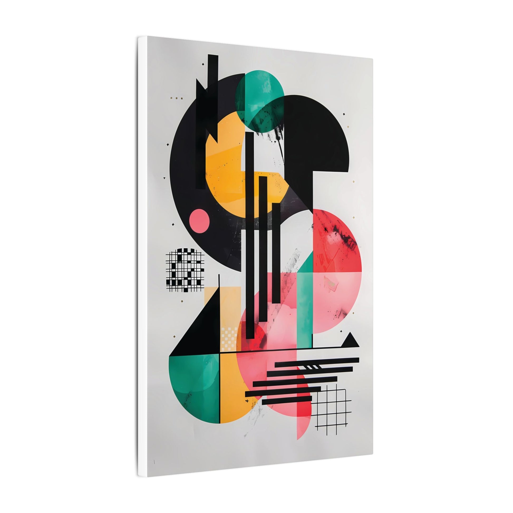 Dynamic Abstract Geometric Canvas Print: Retro Pop Art Collage