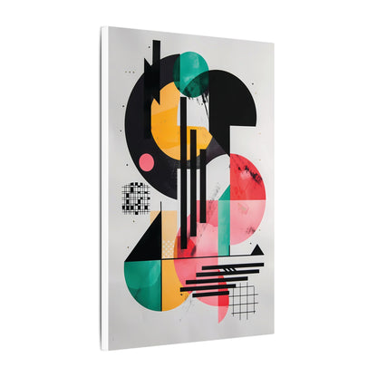 Dynamic Abstract Geometric Canvas Print: Retro Pop Art Collage