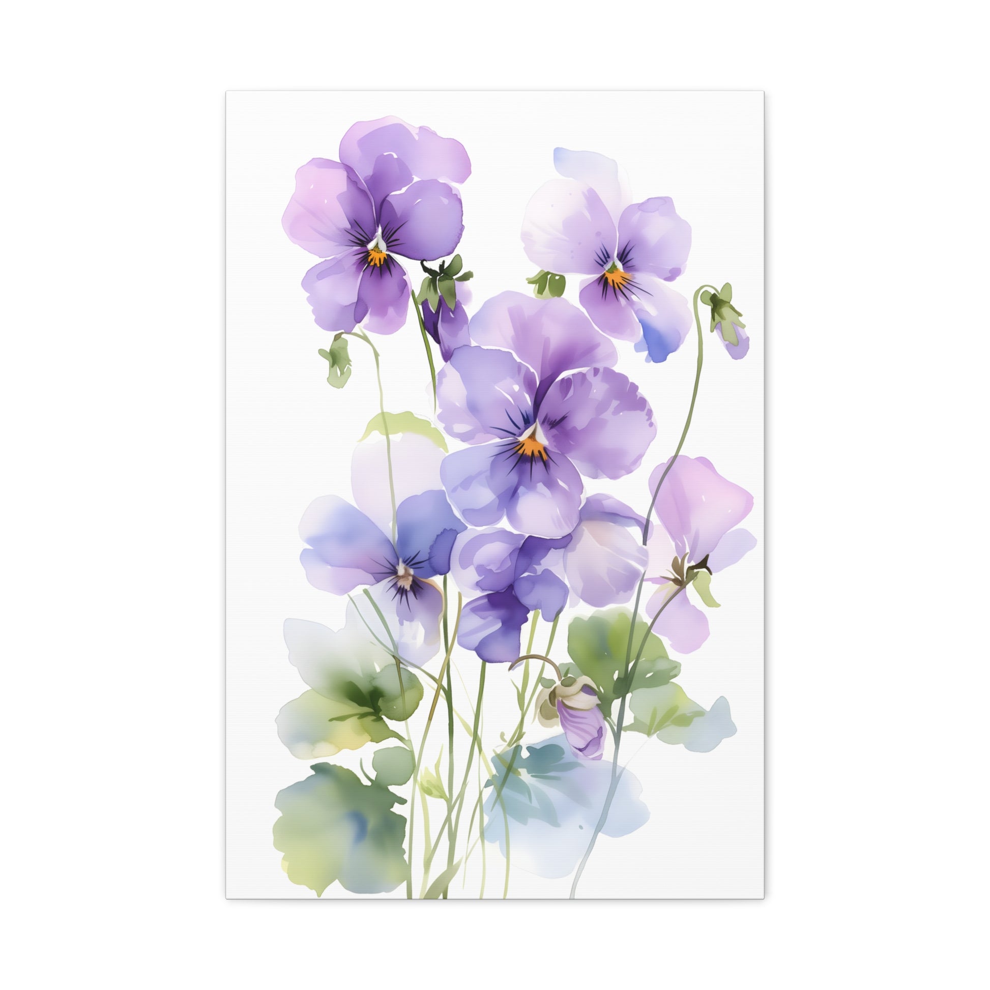 Elegant Pansy Flower Art Print, Home Decor