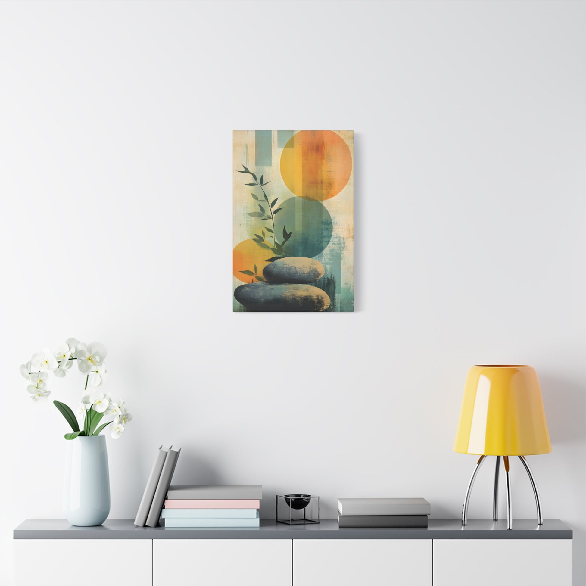 Zen Stone Abstract Matte Canvas Print — Stretched Wall Art