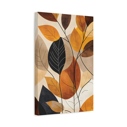Autumn Leaves Canvas Wall Art — Matte Stretched Nature Print