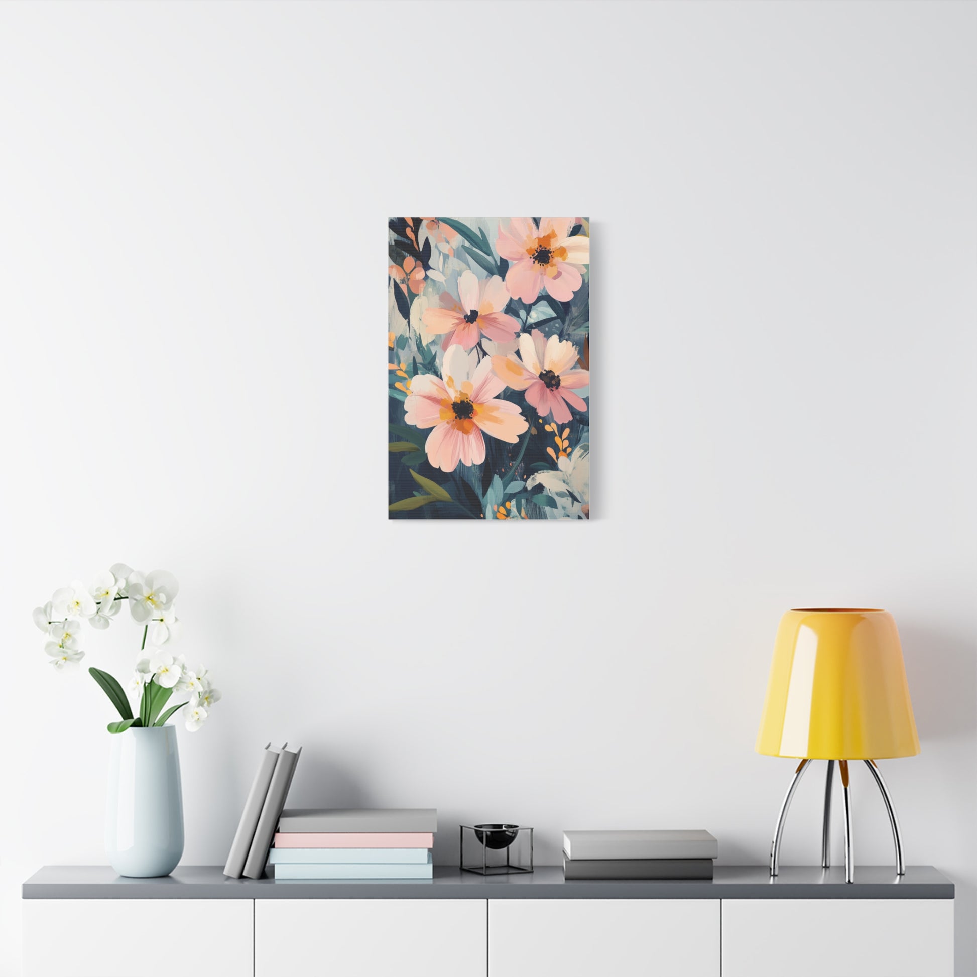 Floral Canvas Art Print, Matte Stretched Wall Decor