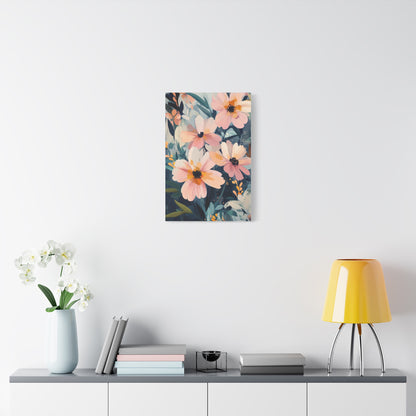 Floral Canvas Art Print, Matte Stretched Wall Decor