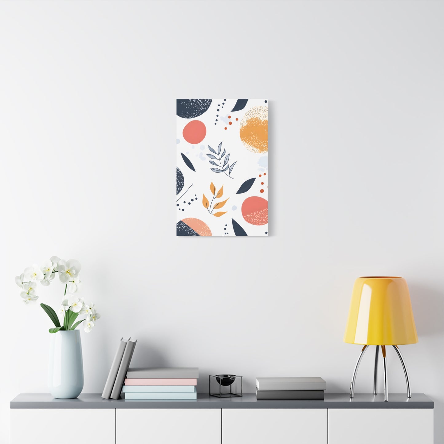 Abstract Botanical Canvas Print – Modern Floral Wall Art