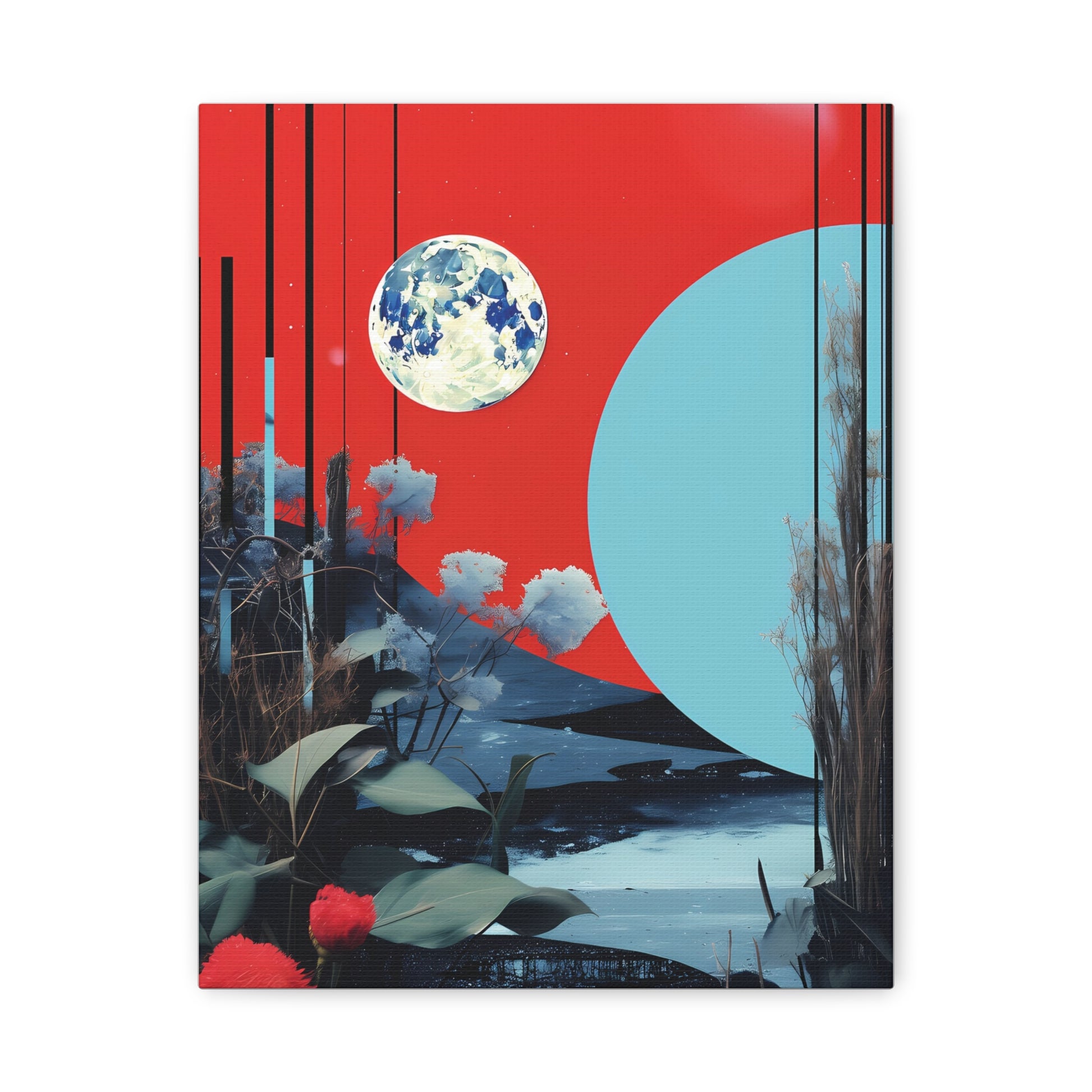 Artistic Matte Canvas Wall Art - Colorful Landscape Decor