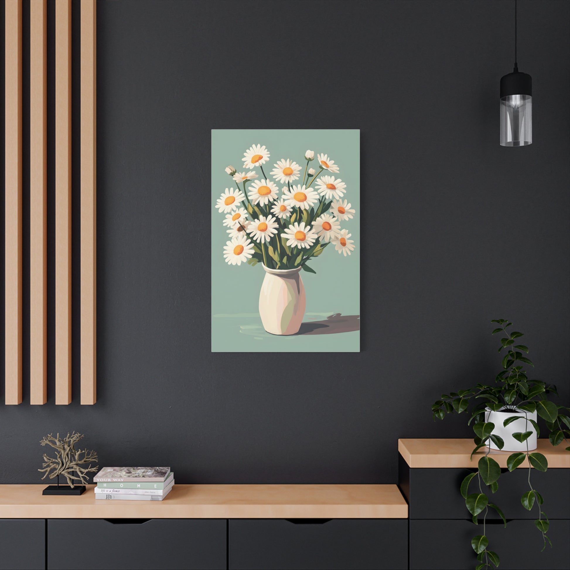 Daisy Bouquet Canvas Wall Art - Matte Stretched