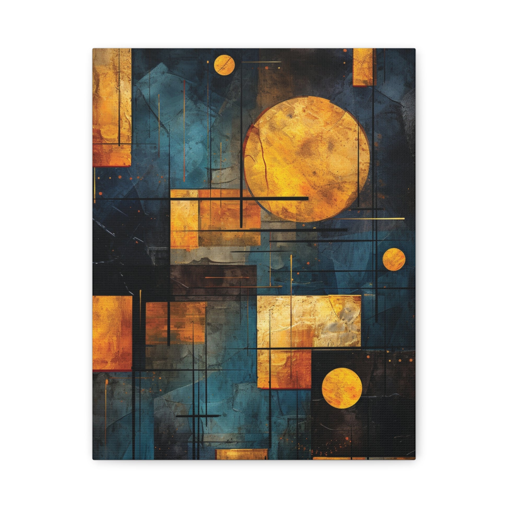 Abstract Geometric Wall Art Canvas Print, Modern Home Decor
