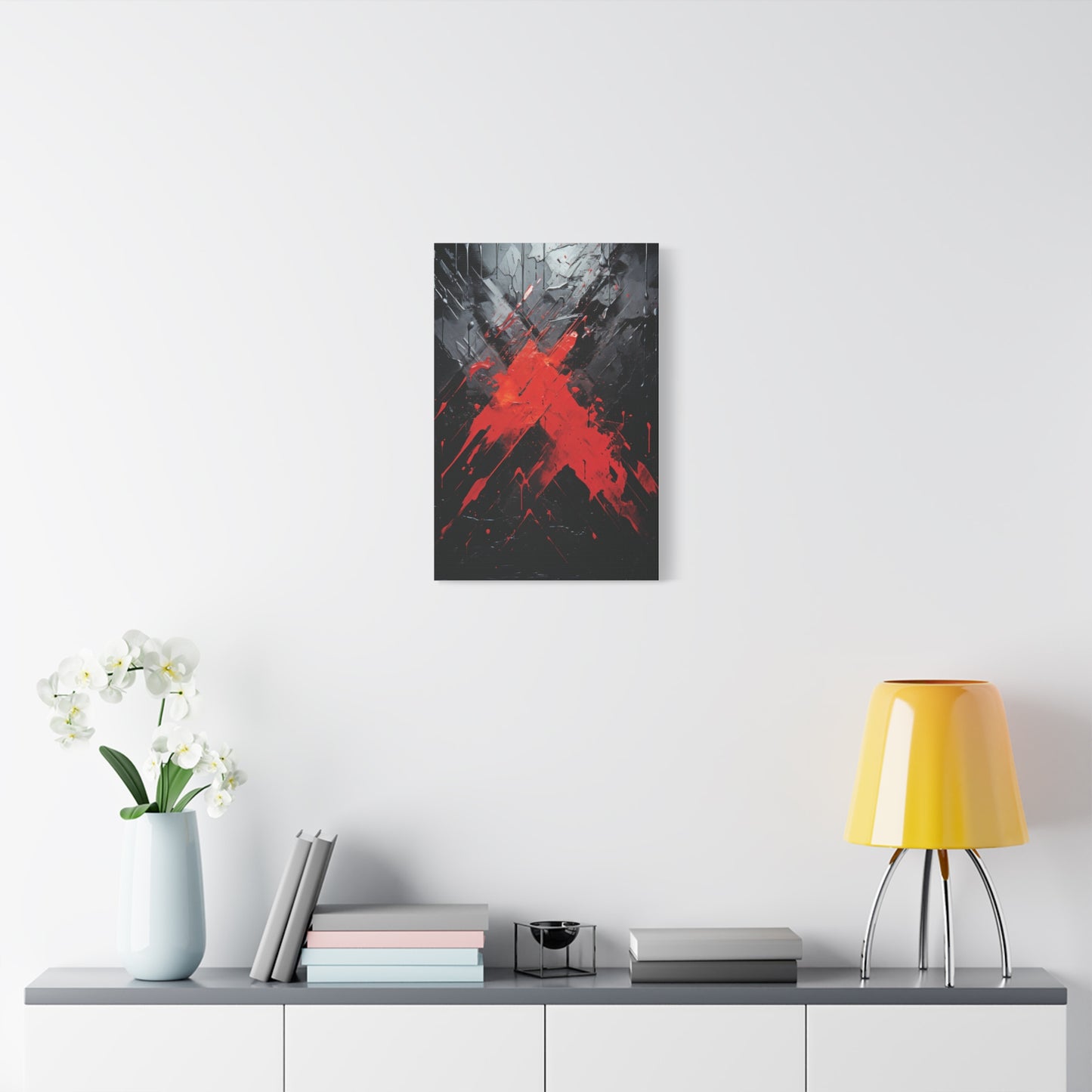 Scarlet Slash— Urban Modern Art Print