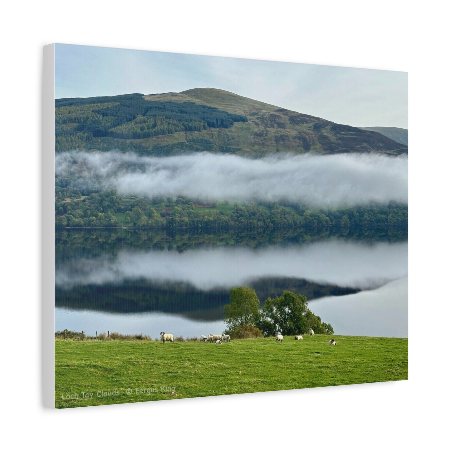 Loch Tay Clouds – Scottish Landscape Canvas Print by Fergus King