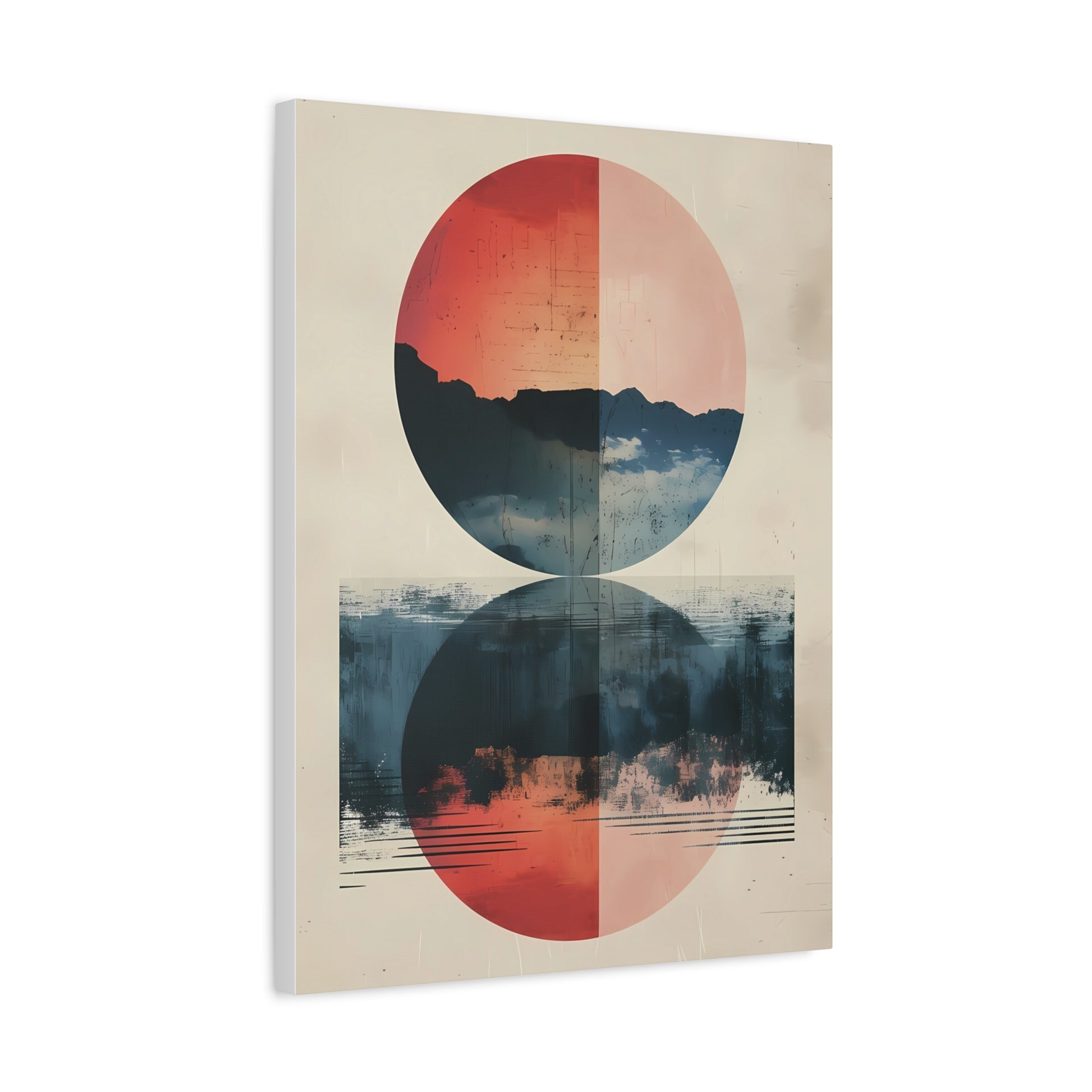 Abstract Sunset Reflection Matte Canvas Wall Art