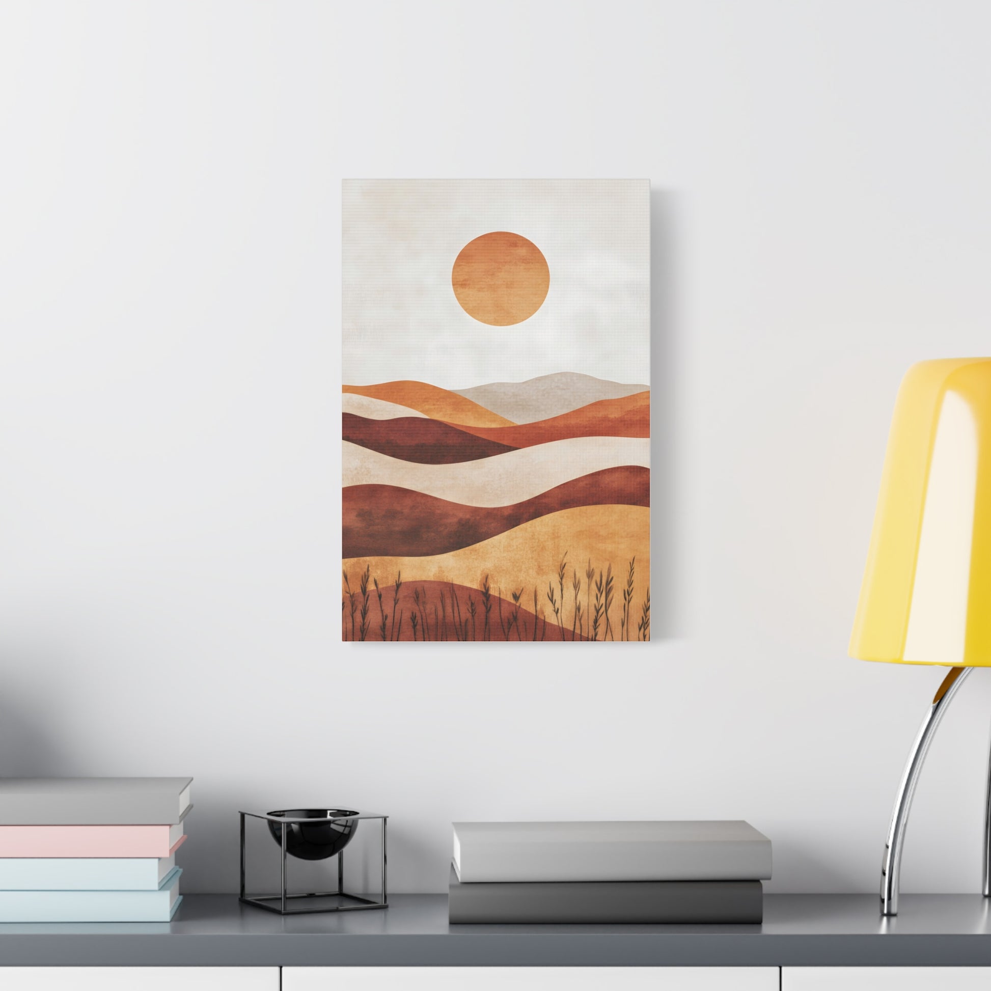 Boho Landscape Canvas Wall Art, Modern Home Decor