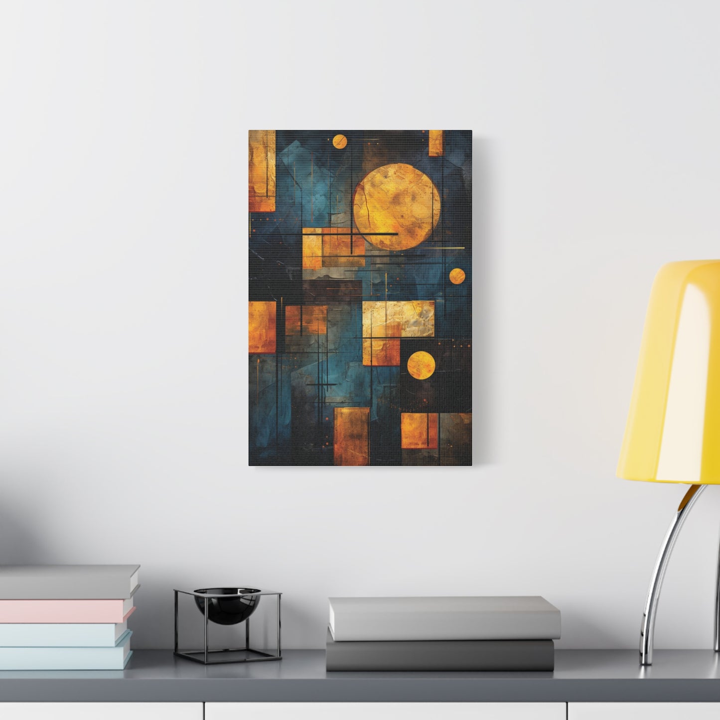Abstract Geometric Wall Art Canvas Print, Modern Home Decor