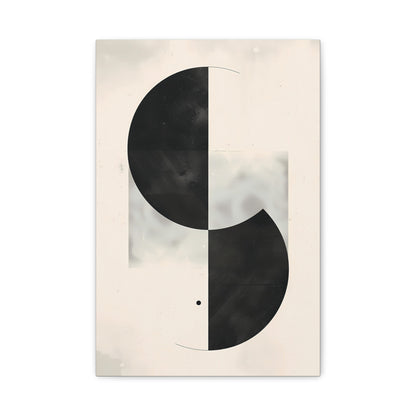 Duality — Black and White Abstract Circle Poster