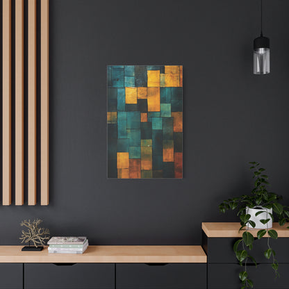 Colorful Abstract Canvas Art Print, Modern Home Decor