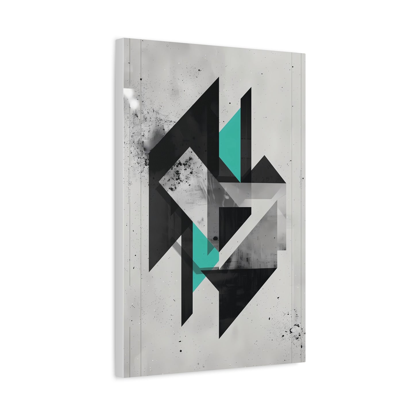 Teal Structure — Modern Abstract Geometric Wall Art