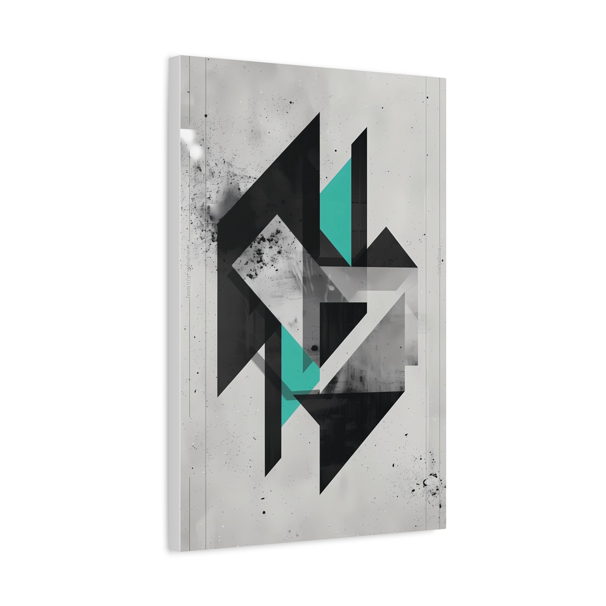 Teal Structure — Modern Abstract Geometric Wall Art