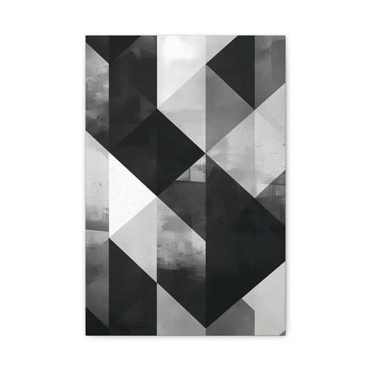 Architectural Balance — Monochrome Abstract Geometric Print