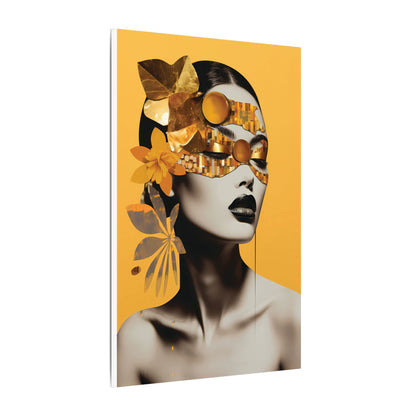 Elegant Gold-Toned Portrait Canvas Art - Modern Wall Decor
