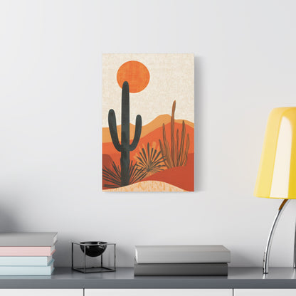 Desert Sunset Canvas Art, Modern Wall Decor