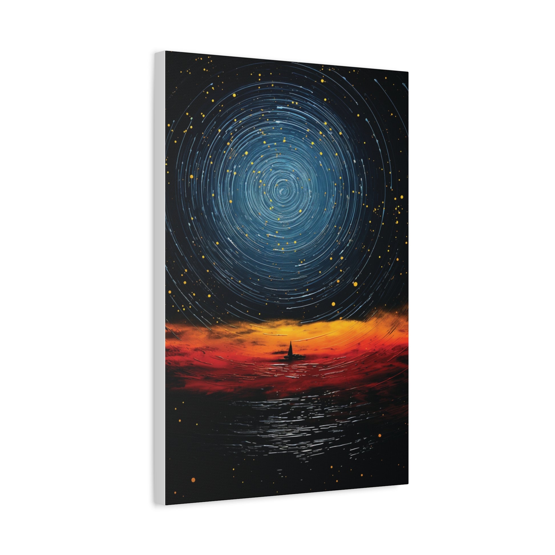 Sailing Through the Stars” — Abstract Night Sky Art