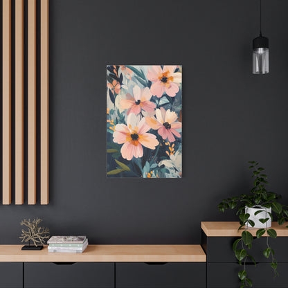 Floral Canvas Art Print, Matte Stretched Wall Decor