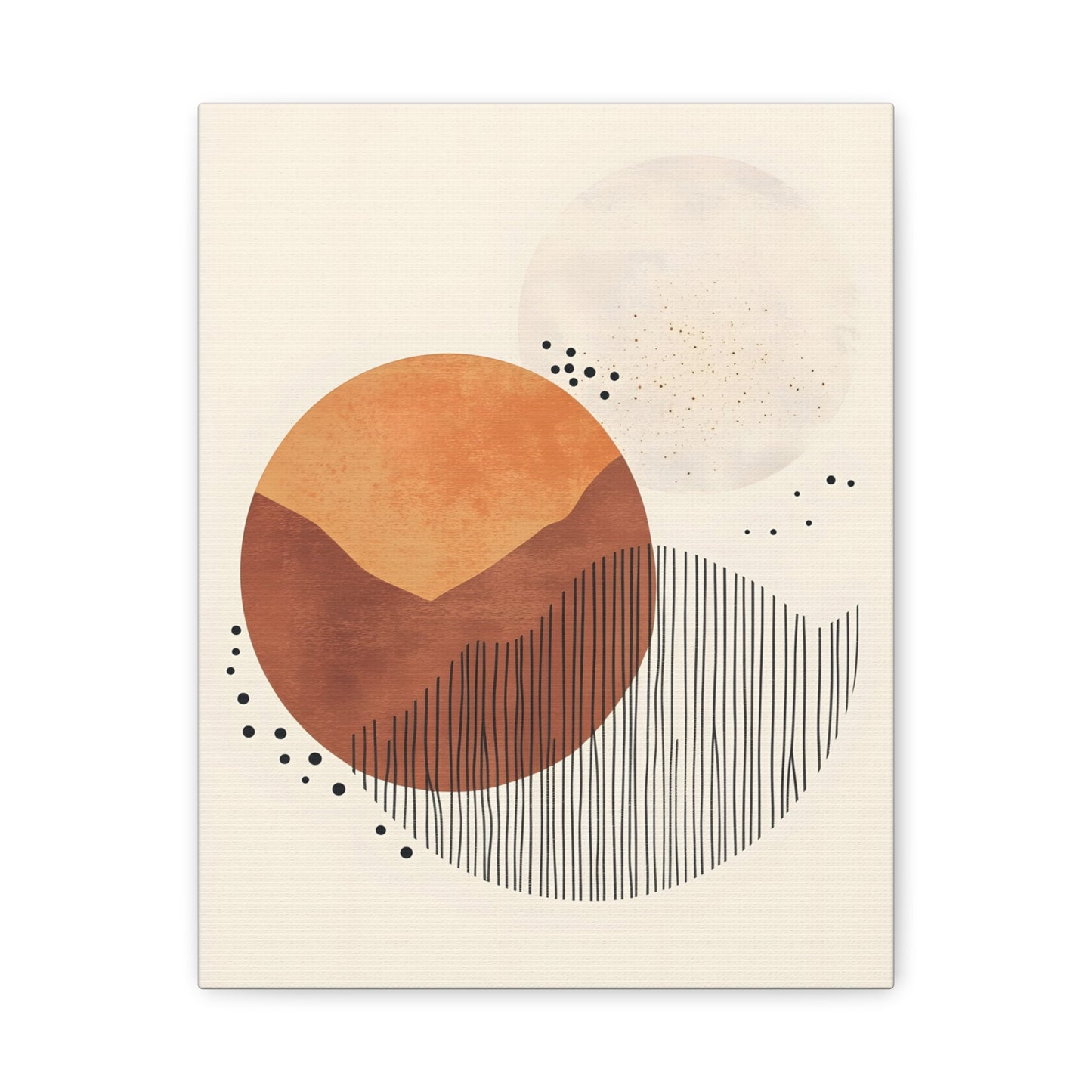 Terracotta and Beige Geometric Circle Poster