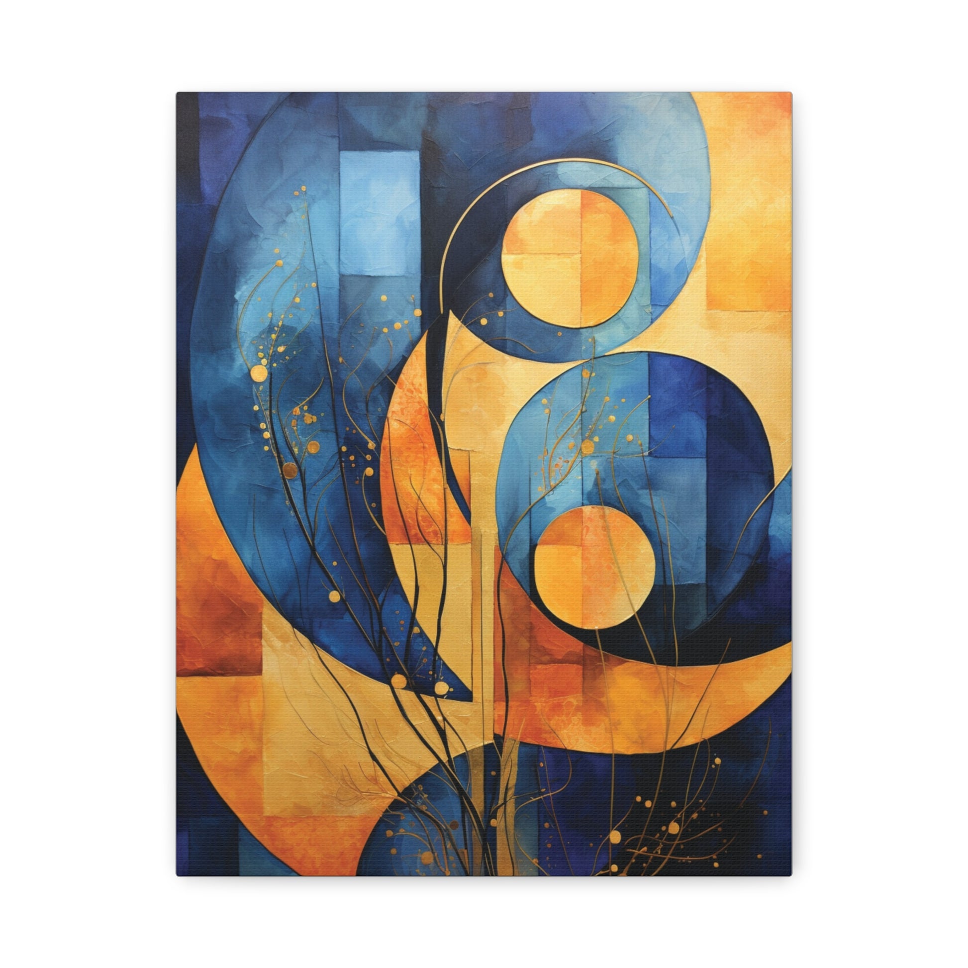 Abstract Geometric Canvas Art, Modern Wall Decor,