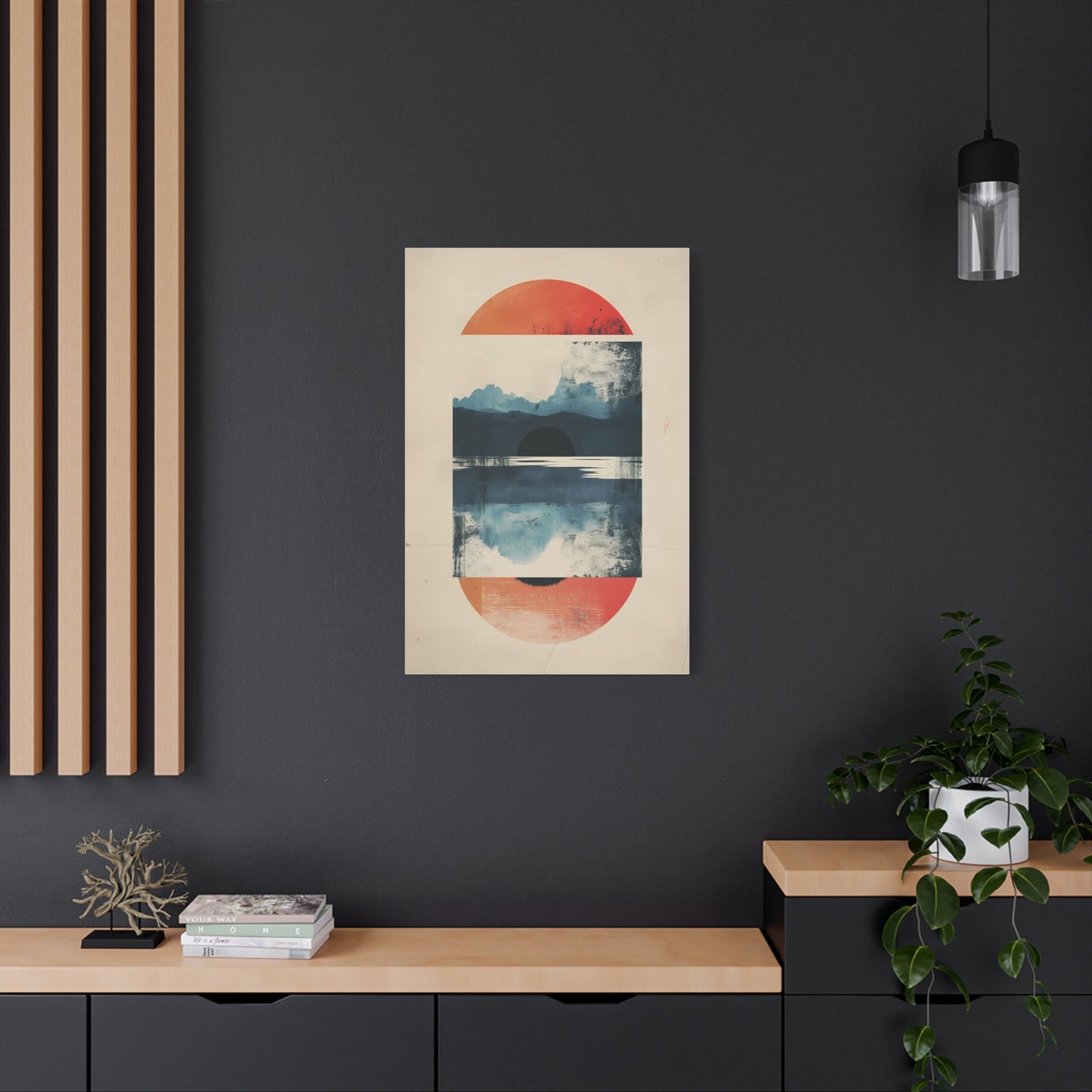 Abstract Sunrise Landscape Matte Canvas Print