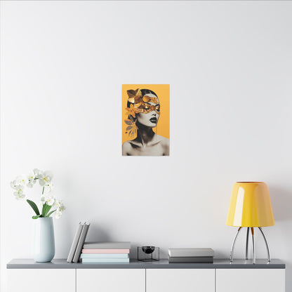 Elegant Gold-Toned Portrait Canvas Art - Modern Wall Decor