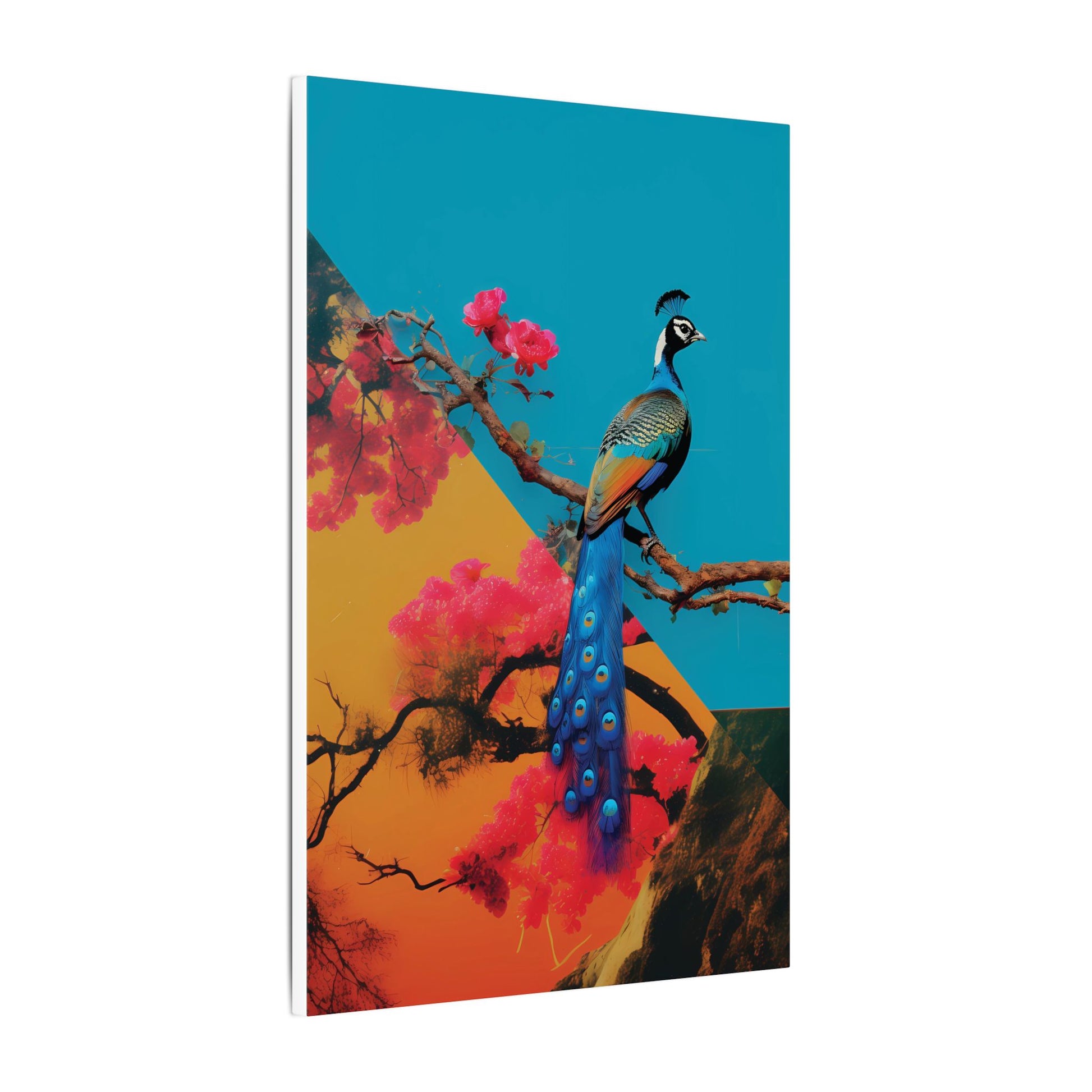 Vibrant Peacock Canvas Art Print