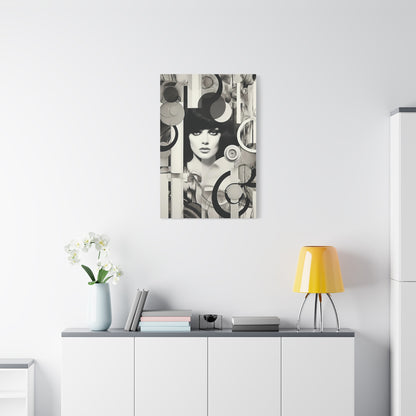 Modern Art Canvas Print, Black and White Wall Decor