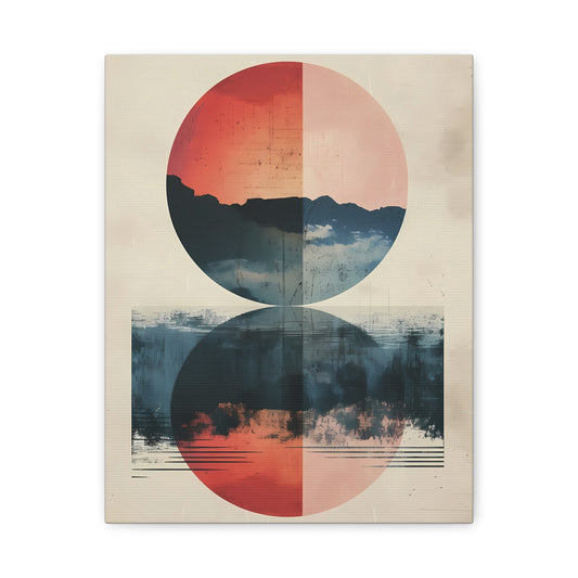 Abstract Sunset Reflection Matte Canvas Wall Art