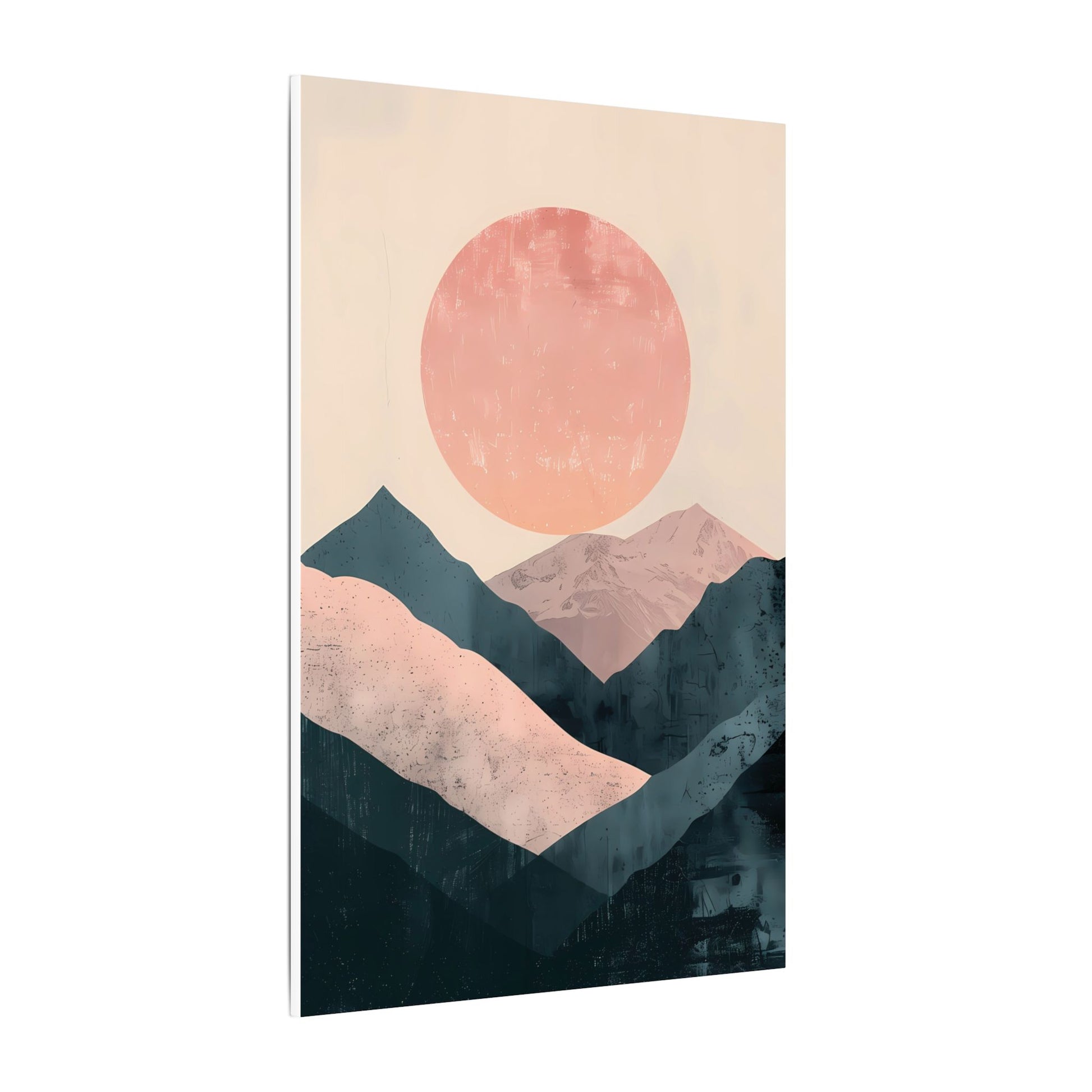Desert Serenity Canvas Art: Dusty Rose Mountain Sunset