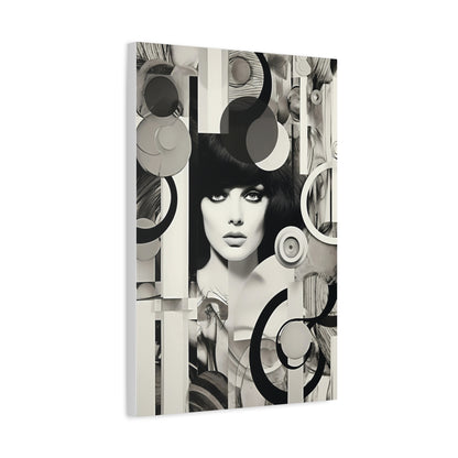 Modern Art Canvas Print, Black and White Wall Decor