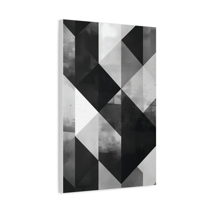 Architectural Balance — Monochrome Abstract Geometric Print