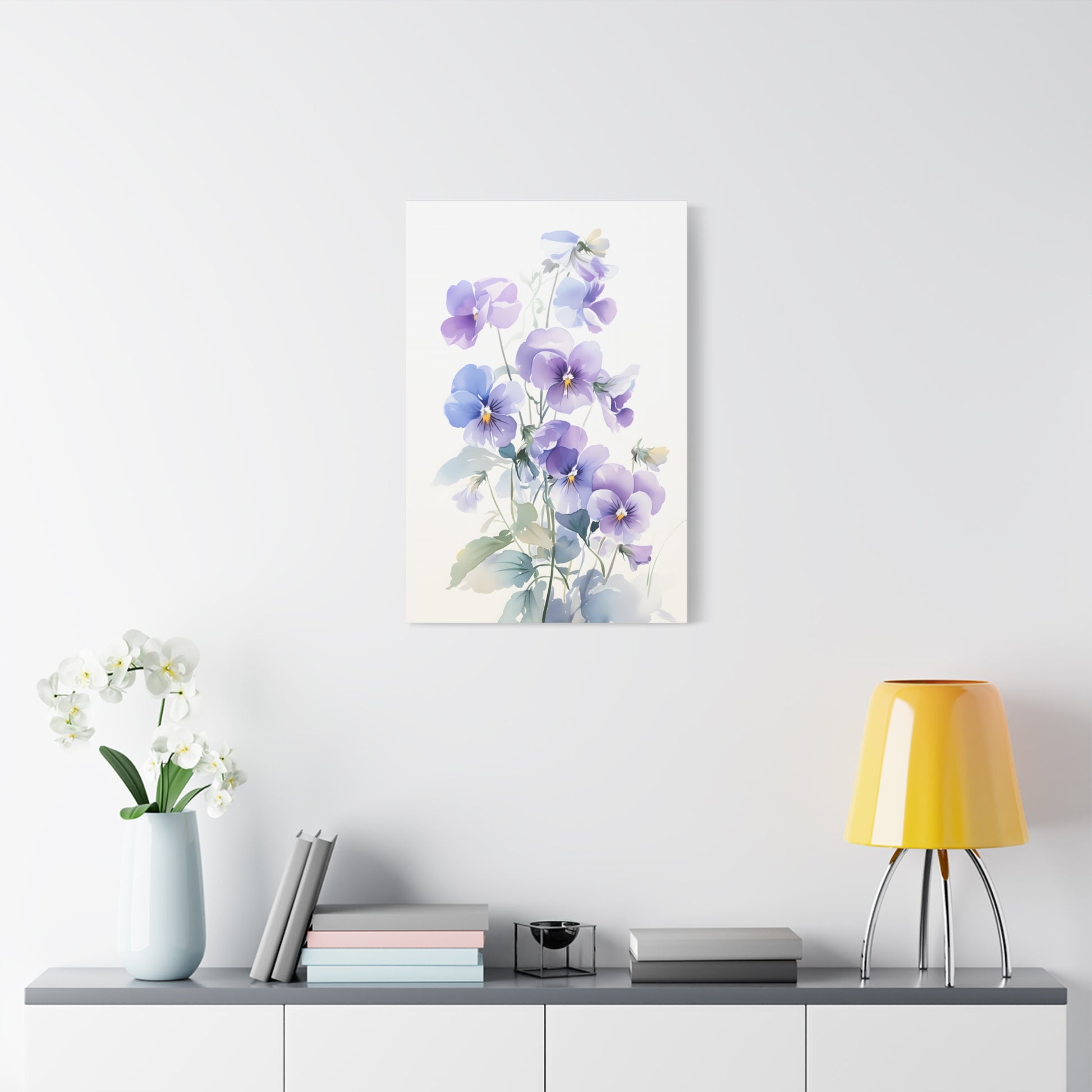 Delicate Spring Floral Art Print, Pastel Flower Wall Decor