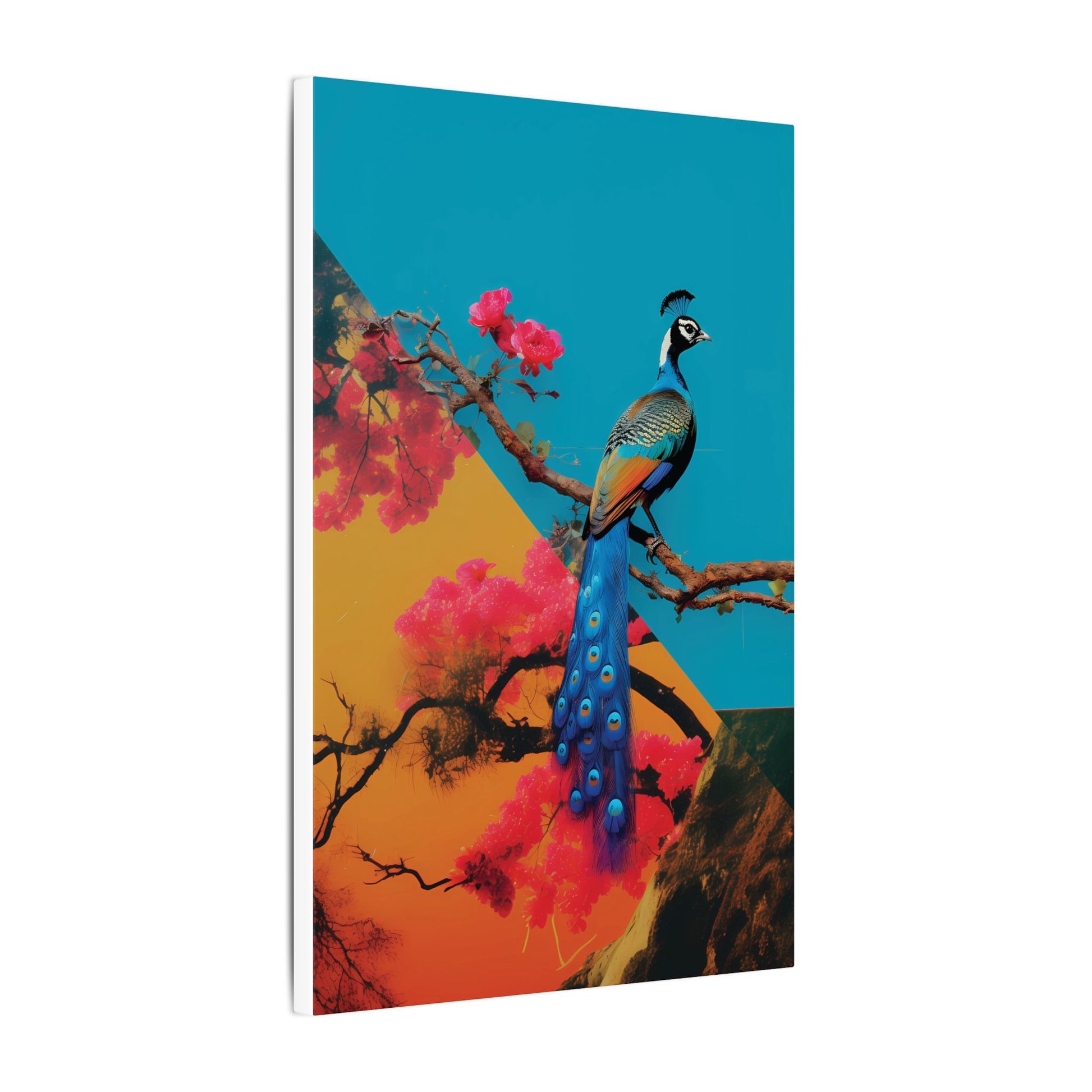 Vibrant Peacock Canvas Art Print