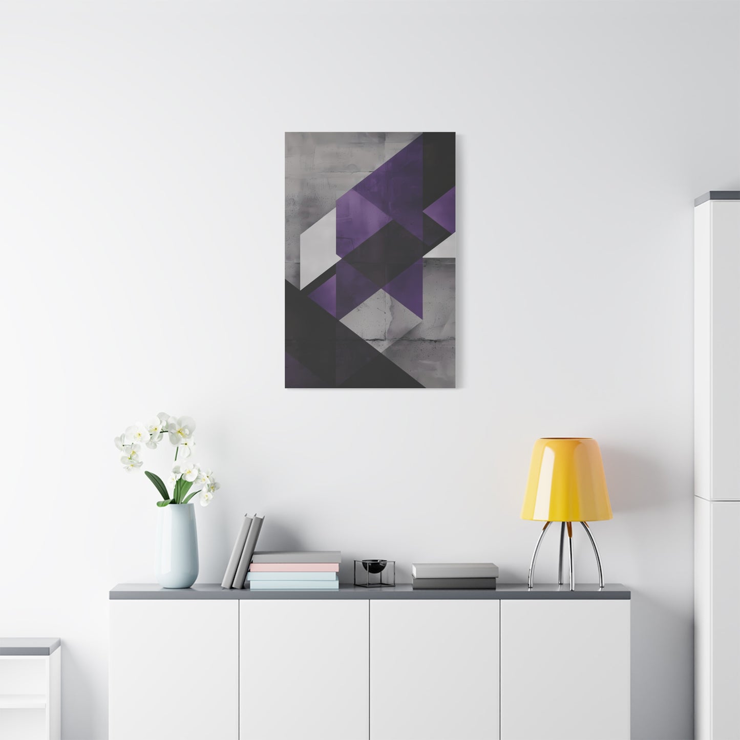 Violet Axis — Abstract Geometric Wall Art