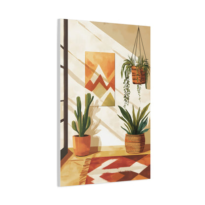 Warm Modern Boho Home Decor Illustration