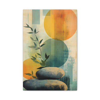 Zen Stone Abstract Matte Canvas Print — Stretched Wall Art