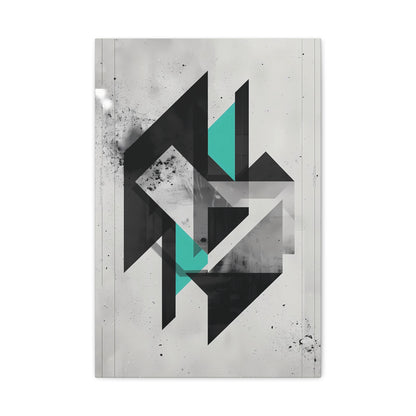 Teal Structure — Modern Abstract Geometric Wall Art