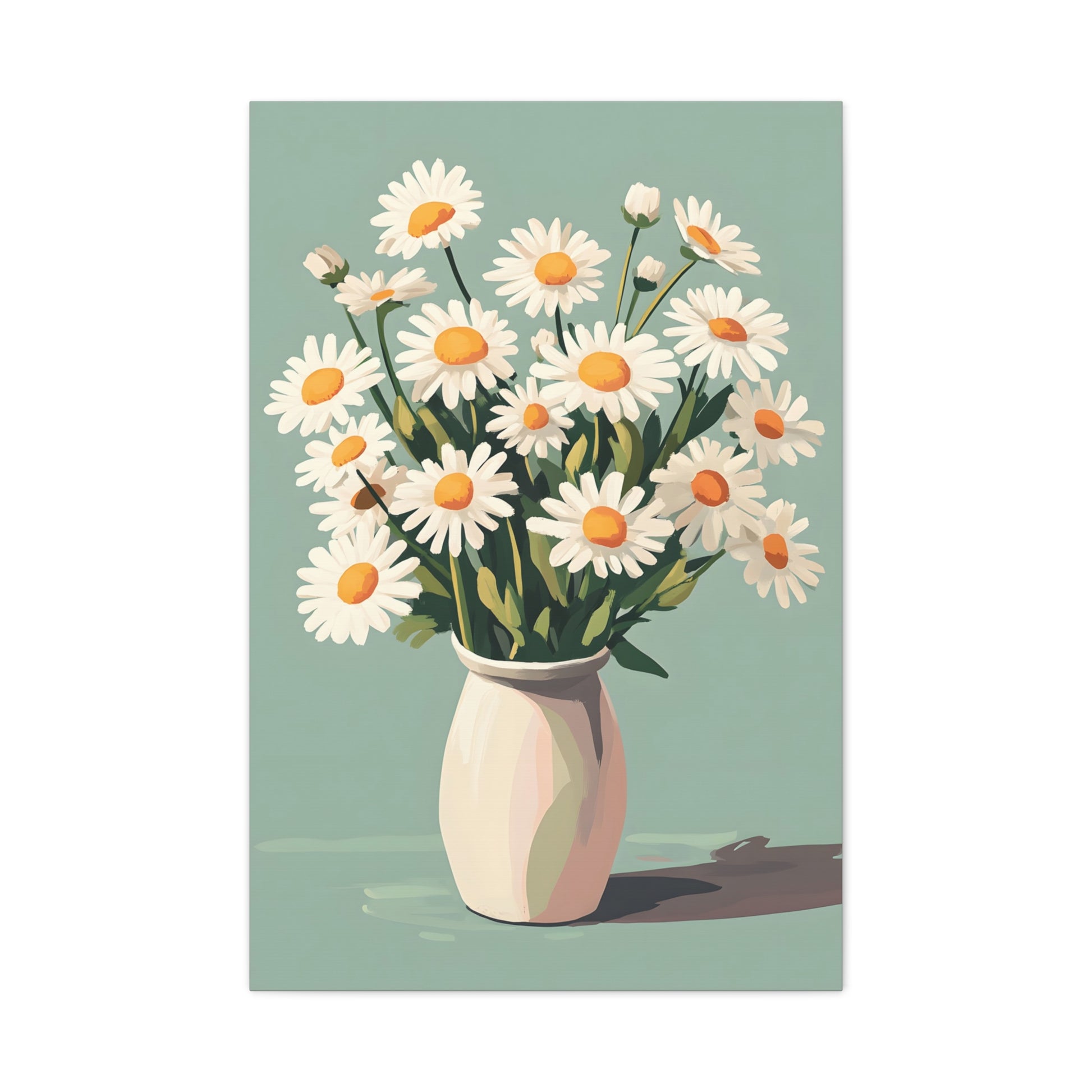 Daisy Bouquet Canvas Wall Art - Matte Stretched