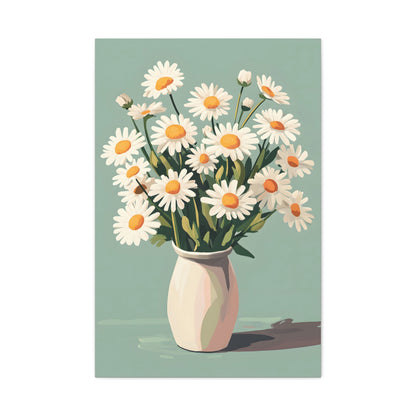 Daisy Bouquet Canvas Wall Art - Matte Stretched