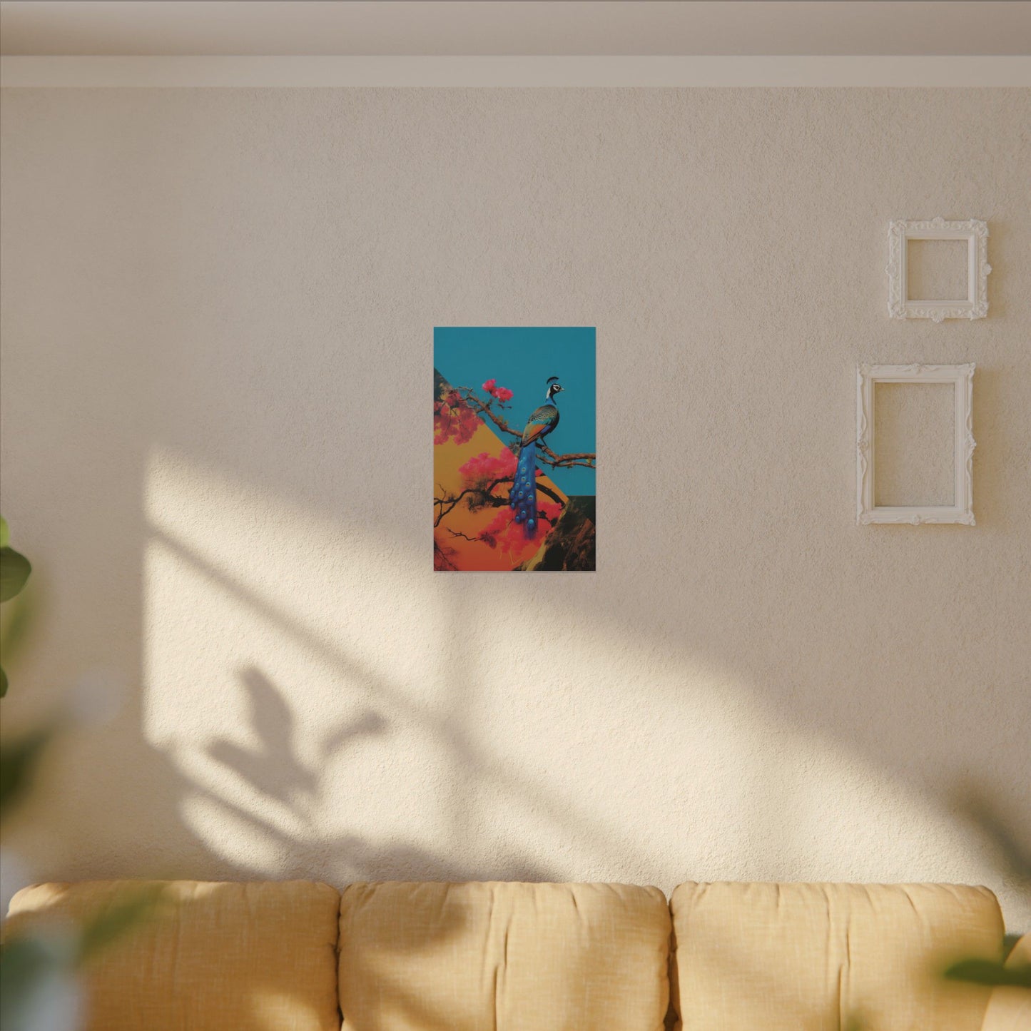 Vibrant Peacock Canvas Art Print